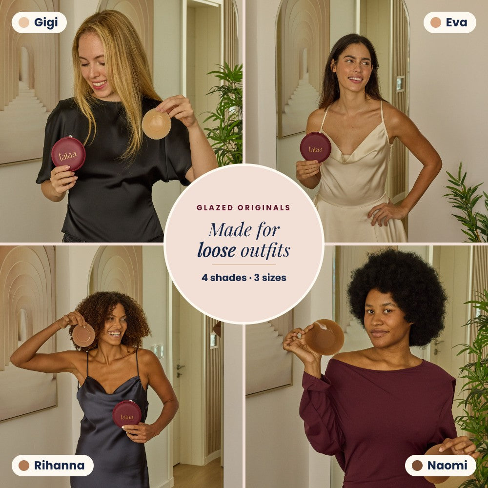 Talaa Glazed Originals in four shades, Gigi, Eva, Rihanna and Naomi, made for loose outfits